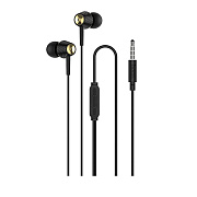 Проводные наушники с микрофоном внутриканальные Hoco M70 Graceful universal Jack 3,5  (black)