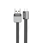 Кабель USB - micro USB Remax RC-044m Platinum  100см 2,4A  (black)