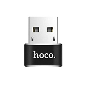 Переходник USB - Type-C Hoco UA6 USB to Type-C converter (black)