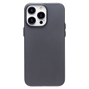 Чехол-накладка - PC091 для "Apple iPhone 14 Pro Max" (matte transparent/black) (232319)