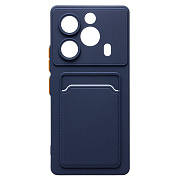 Чехол-накладка - SC337 с картхолдером для "Tecno Pova 6 Pro 5G" (dark blue) (229159)
