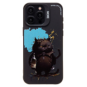 Чехол-накладка - SC335 для "Apple iPhone 15 Pro Max" (черный кот) (black) (233092)