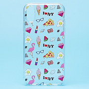 Чехол-накладка - SC237 для "Apple iPhone X/iPhone XS" (003) (прозрачный)