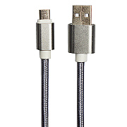 Кабель USB - micro USB - DC-100 7,5W 100см 1,5A  (gray)