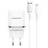 Адаптер Сетевой с кабелем Borofone BA36A High QC3.0* USB 3A/18W (USB/Type-C) (white)