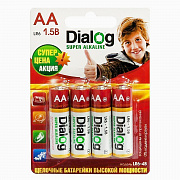 Батарейка AA Dialog LR6 Super Alkaline (4-BL)