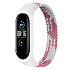 Ремешок - монобраслет Xiaomi Mi Band 3/Mi Band 4 150мм текстиль (white/pink)