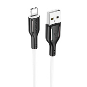 Кабель USB - Apple lightning Borofone BX63  100см 2,4A  (black/white)