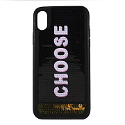 Чехол-накладка - SC157 с пайетками для "Apple iPhone XS Max" (006) ..