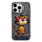 Чехол-накладка - SC335 для "Apple iPhone 15 Pro Max"  (тигр) (gray)