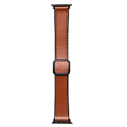 Ремешок - ApW38 Square buckle Apple Watch 42/44/45/49 mm экокожа (brown)