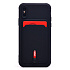 Чехол-накладка - SC304 с картхолдером для "Apple iPhone X/iPhone XS" (black) (218015)