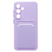 Чехол-накладка - SC337 с картхолдером для "Samsung Galaxy S24FE" (light violet) (237270)