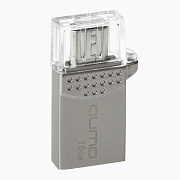 Флэш накопитель USB/MicroUSB 16 Гб Qumo Keeper OTG .. (silver)