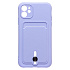 Чехол-накладка - SC304 с картхолдером для "Apple iPhone 11" (dark violet)