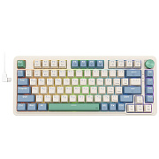 Клавиатура Defender Ucal Pro RGB, BT+2.4G (беспроводная, механическая) (beige/green)