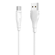 Кабель USB - Type-C Borofone BX18 18W 300см 3A  (white)