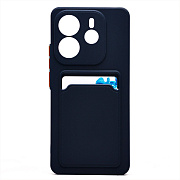 Чехол-накладка - SC337 с картхолдером для "Xiaomi Redmi Note 14 4G" (dark blue) (239942)