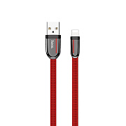 Кабель USB - Apple lightning Hoco U74 12W 120см 2,4A  (red)