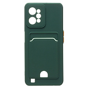 Чехол-накладка - SC315 с картхолдером для "OPPO realme C31" (dark green)