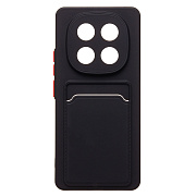 Чехол-накладка - SC337 с картхолдером для "Xiaomi Poco X7" (black) (239068)