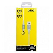 Кабель USB - micro USB budi M8J143M 12W 120см 2,4A  (gray)
