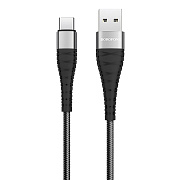 Кабель USB - Type-C Borofone BX32 Munificent 18W 100см 3A  (black)