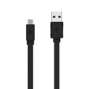 Кабель USB - micro USB Hoco X5 Bamboo 12W 100см 2,4A  (black)