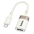 Переходник USB (м) - Type-C (п) Hoco UA39A Crystal (apricot)
