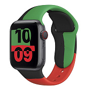 Ремешок - ApW Apple Watch 42/44/45/49 mm силикон на кнопке (005) (multicolor)