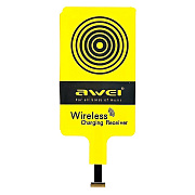 ЗУ Сетевое Беспроводное Awei приемник с разъемом Micro USB 5V/1000mA (yellow)
