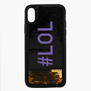 Чехол-накладка - SC157 с пайетками для "Apple iPhone X/iPhone XS" (002) ..