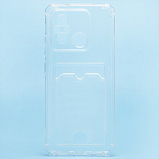 Чехол-накладка - SC276 с картхолдером для "Xiaomi Poco C55/Redmi 12C" (transparent)