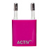 Адаптер Сетевой Activ Clean Line USB 1,5A/7,5W (purple)