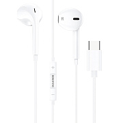 Проводные наушники с микрофоном вкладыши Borofone BM56 Original Type-C  (white)