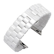 Ремешок - ApW Apple Watch 38/40/41 mm керамический раскладывающаяся застежка (003) (white)