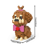 Конструктор - "Dog series" собака (2) (повр. уп.) (brown)