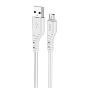 Кабель USB - micro USB Hoco X97 Crystal 12W 100см 2,4A  (light grey)