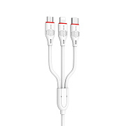 Кабель USB - Multi connector Borofone BX17 3in1 12W 100см 2,4A  (white)
