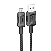 Кабель USB - micro USB Hoco X94 Leader 12W 100см 2,4A  (black)