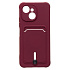 Чехол-накладка - SC304 с картхолдером для "Tecno Spark 40C" (bordo) (241445)