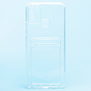 Чехол-накладка - SC276 с картхолдером для "Infinix HOT 11 Play" (transparent)