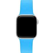 Ремешок - ApW Sport Band Apple Watch 38/40/41 mm силикон на кнопке (S) (light blue)