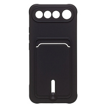 Чехол-накладка - SC304 с картхолдером для "Realme 16 5G" (black)