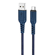 Кабель USB - micro USB Hoco X59 Victory PD  100см 2,4A  (blue)