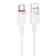 Кабель USB - Type-C Borofone BX110 Beneficio 18W 100см 3A  (white)