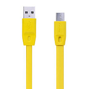 Кабель USB - micro USB Remax RC-001m Full Speed  100см 2,1A  (yellow)