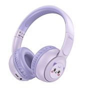Bluetooth-наушники полноразмерные Hoco W60 Rhyme (детские) (dream purple)