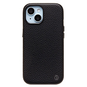 Чехол-накладка Cellis SM030 SafeMag для "Apple iPhone 15" Натуральная кожа зернистая (black) (237466)