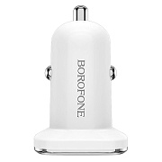Адаптер Автомобильный Borofone BZ12 Lasting 2USB/5V/2.4A (white)